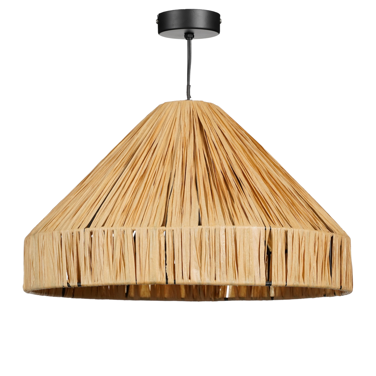 Elisa Hanglamp Lichtbruin Raffia - H24 x Ø40 cm |woon-meubel.nl