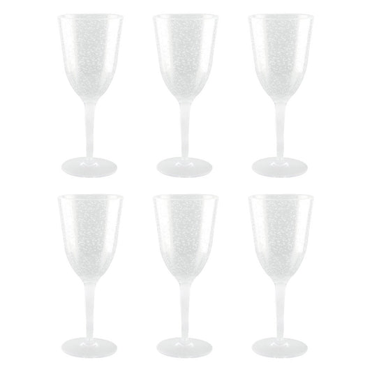 Acryl wijnglazen Marie Design - Set van 6