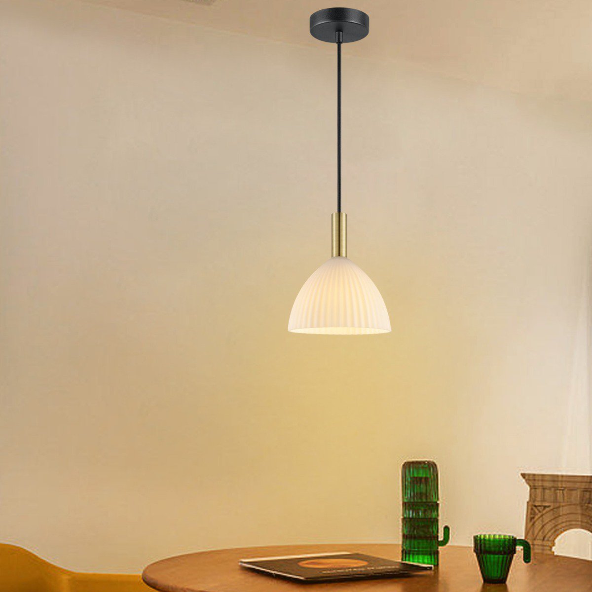 Hanging lamp Credo - Brass - 18x18x125cm