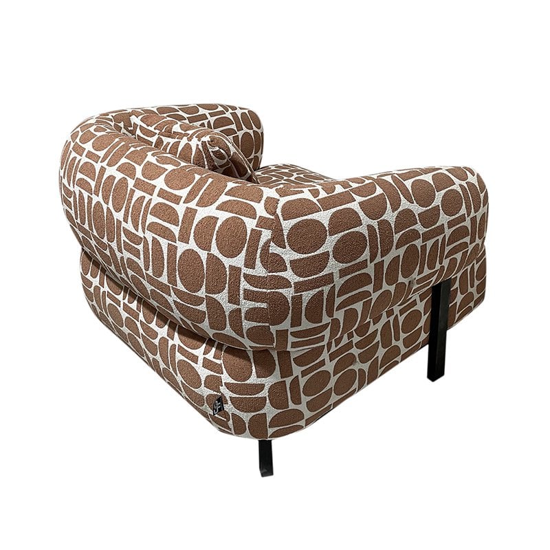 Fauteuil de salon Kathmandu Amon en terre cuite