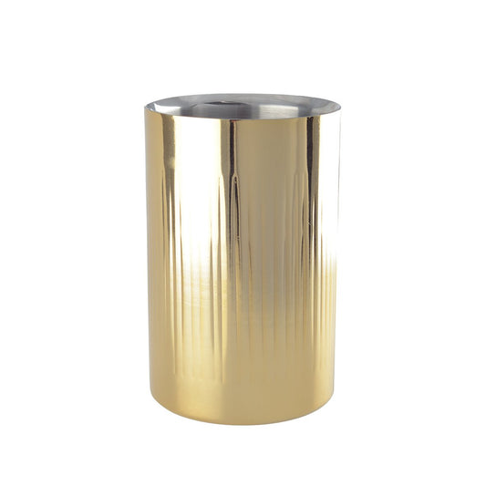 Aulica Gouden Wijnkoeler – Metaal met Gekoppeld Patroon |woon-meubel.nl