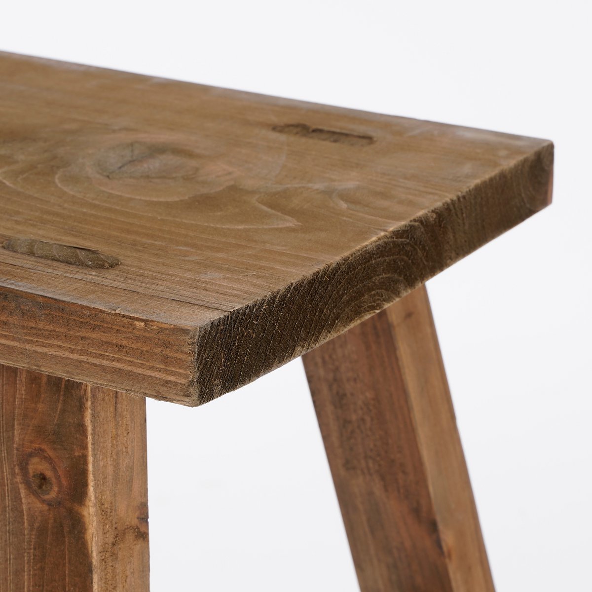 Bold Houten Krukje - Gerecycled Hout - Bruin |woon-meubel.nl