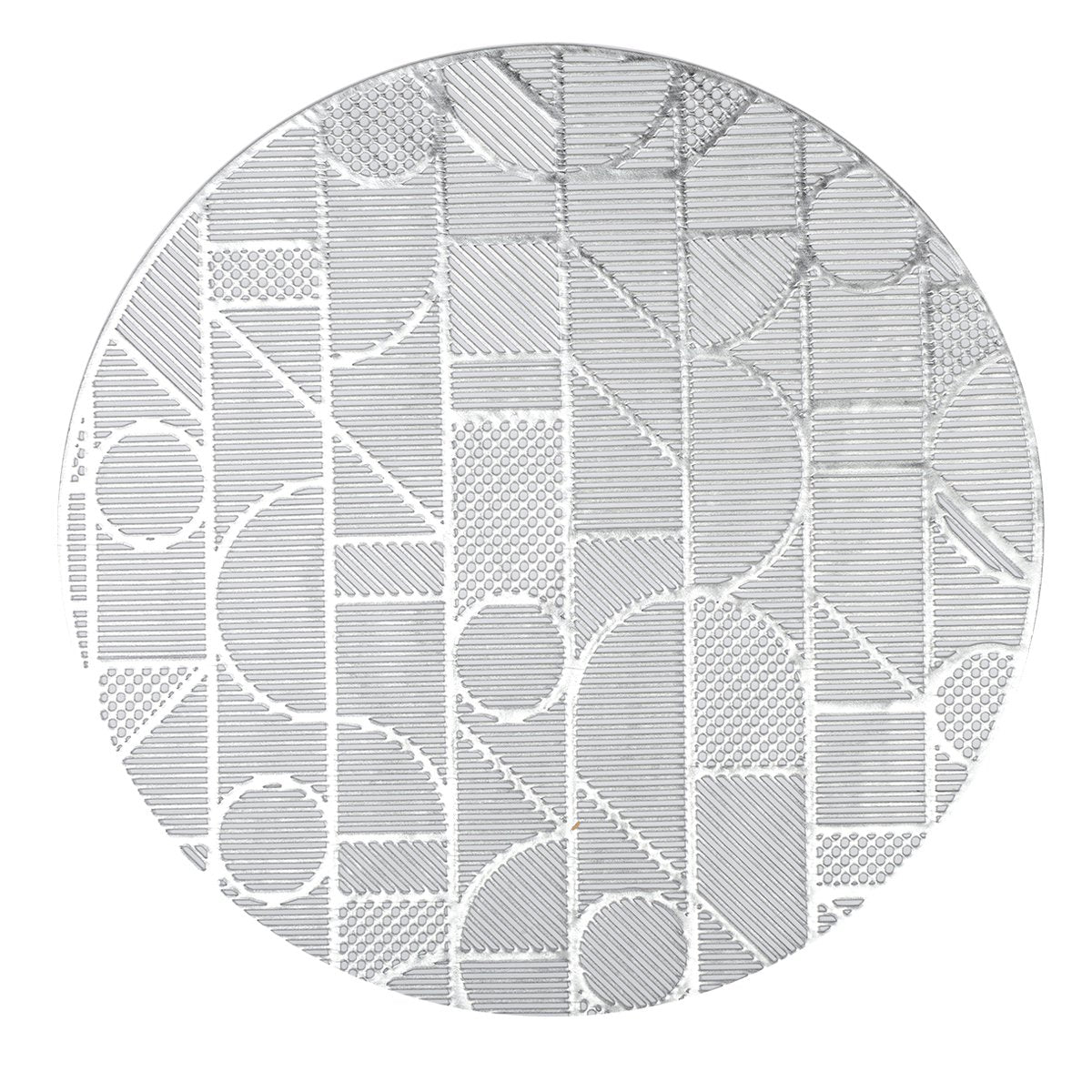 Zilveren Geometrisch Placemat – 38 cm | woon-meubel.nl