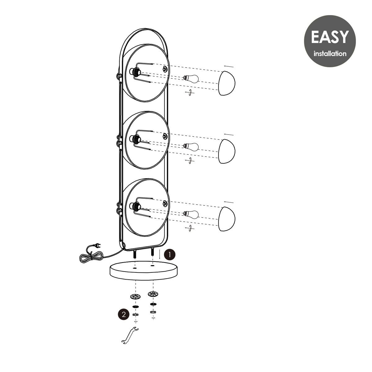 Banck Floor Lamp Sand White - Industrial Floor Lamp