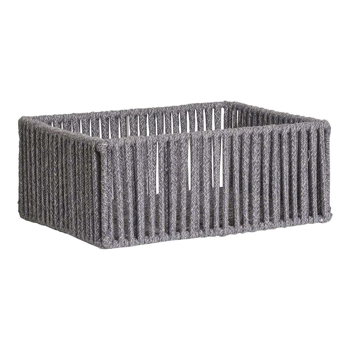 Set of 3 Storage Baskets Gray – Cotton & Metal – House Nordic