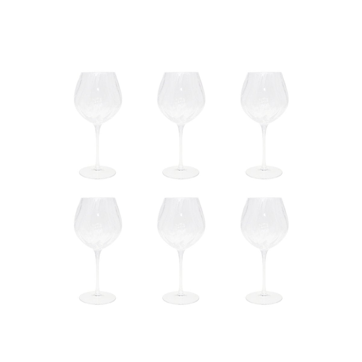Wijnglazen – Set van 6 Golf – Transparant - Elegant Stijlvol | woon-meubel.nl