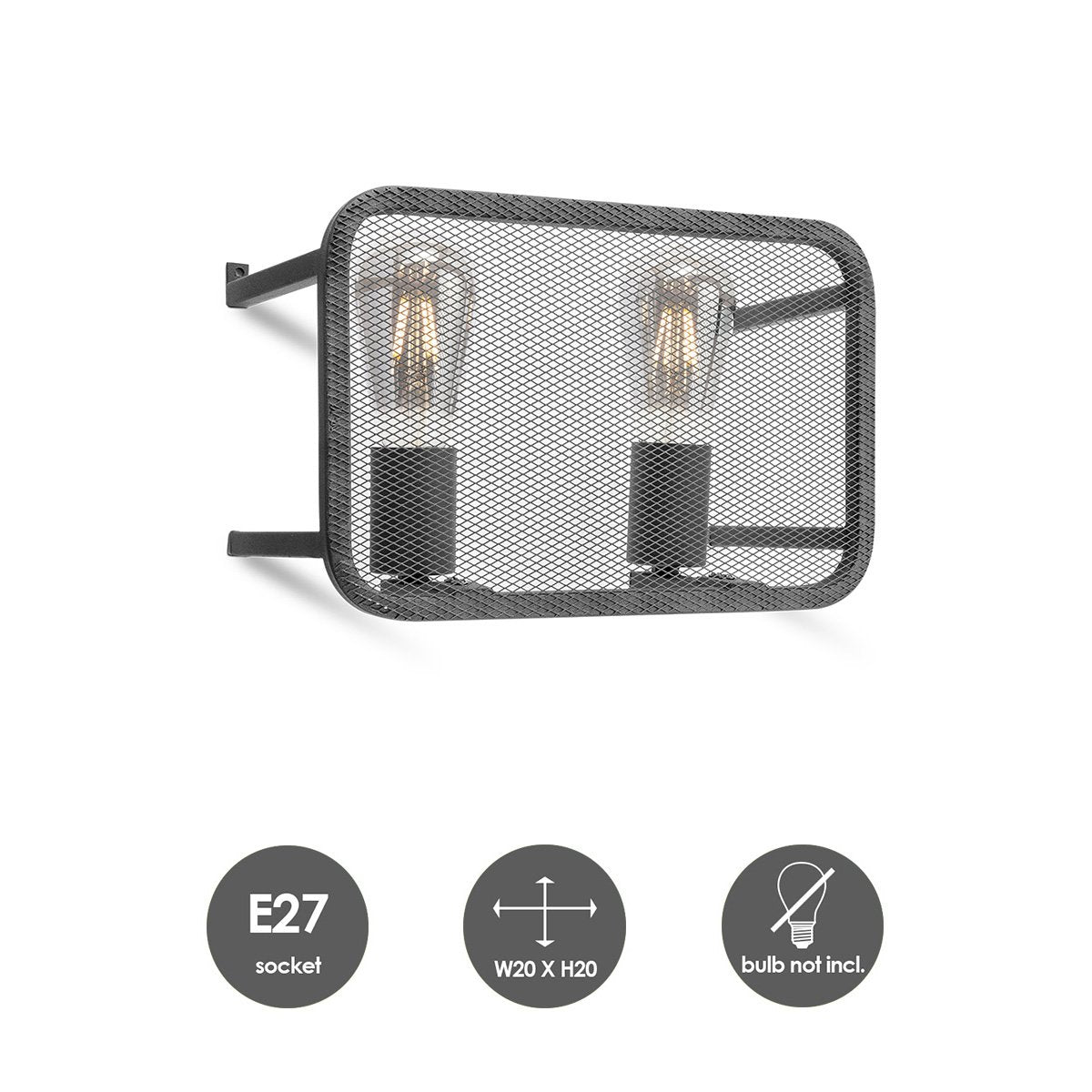 Modern Wall Lamp Weave | 30/15/20cm | Black | E27