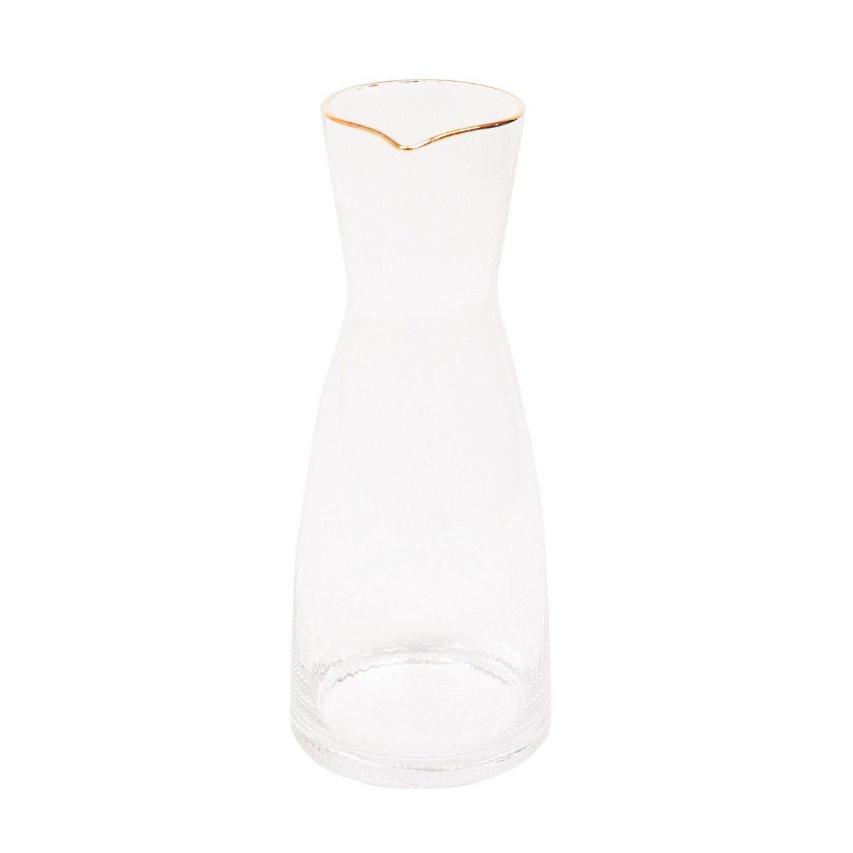 Carafe à eau - Verre - Transparent/Doré - 10,5x10,5x24,5cm