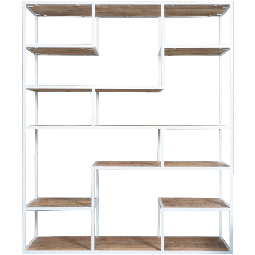 Vakkenkast Huub Wit Roomdivider Handgemaakt |woon-meubel.nl