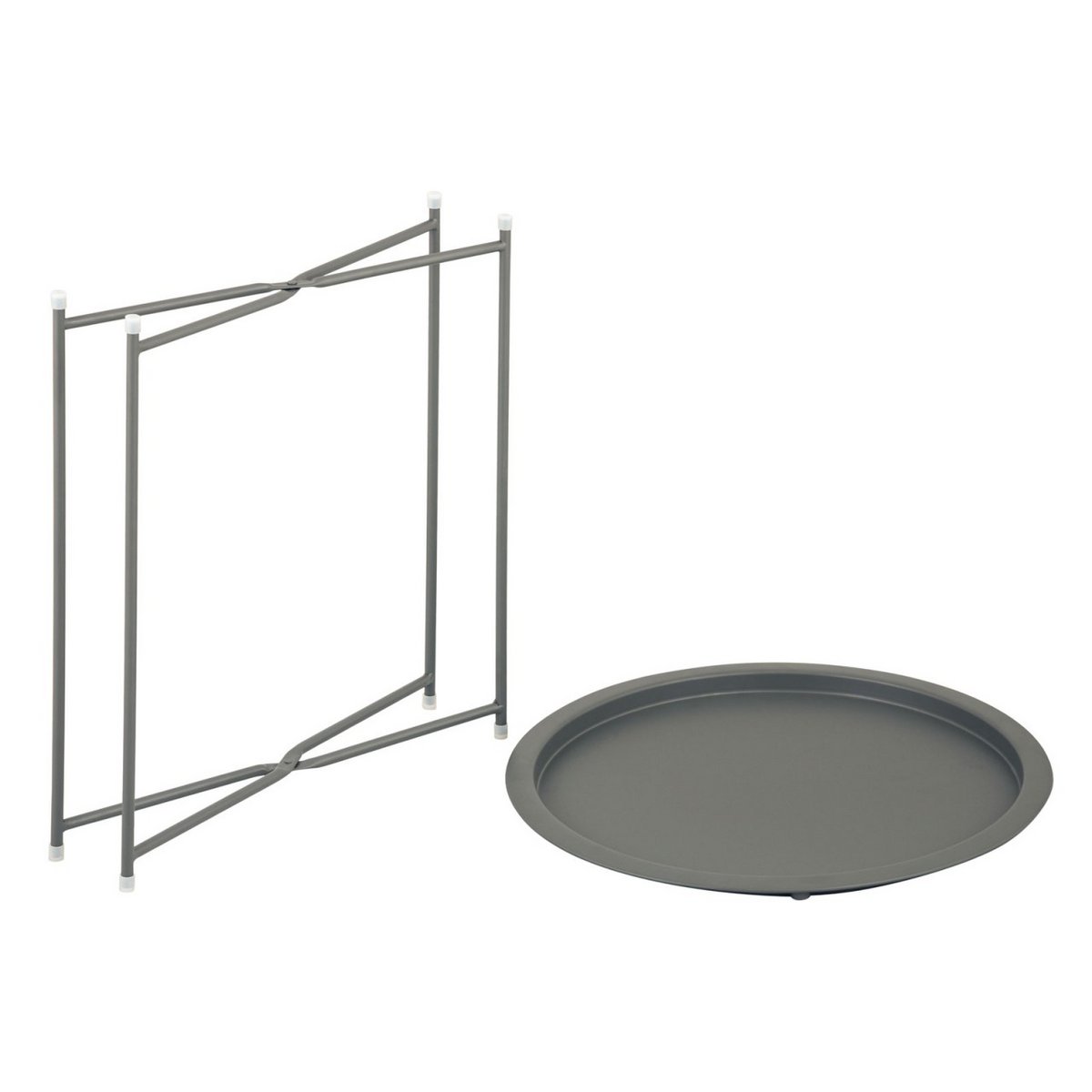 Bijzettafel met opbergruimte – Ø 47 cm | In verschillende kleuren | Voor binnen en buiten