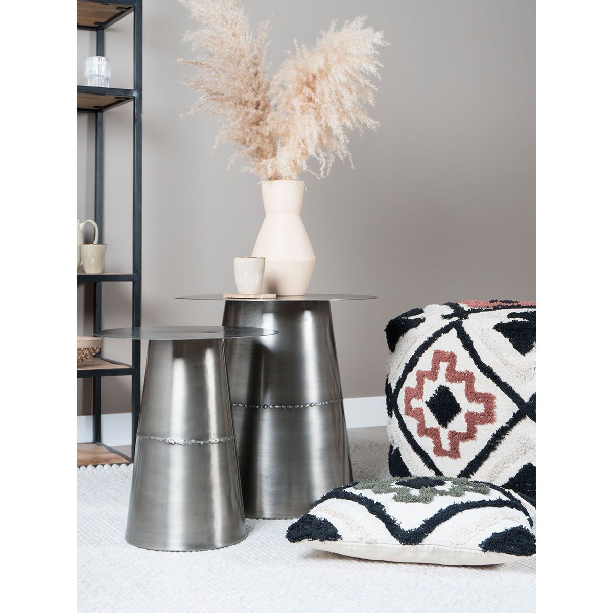 Salontafel Comterra - 49 x 49 cm - Zinc |woon-meubel.nl