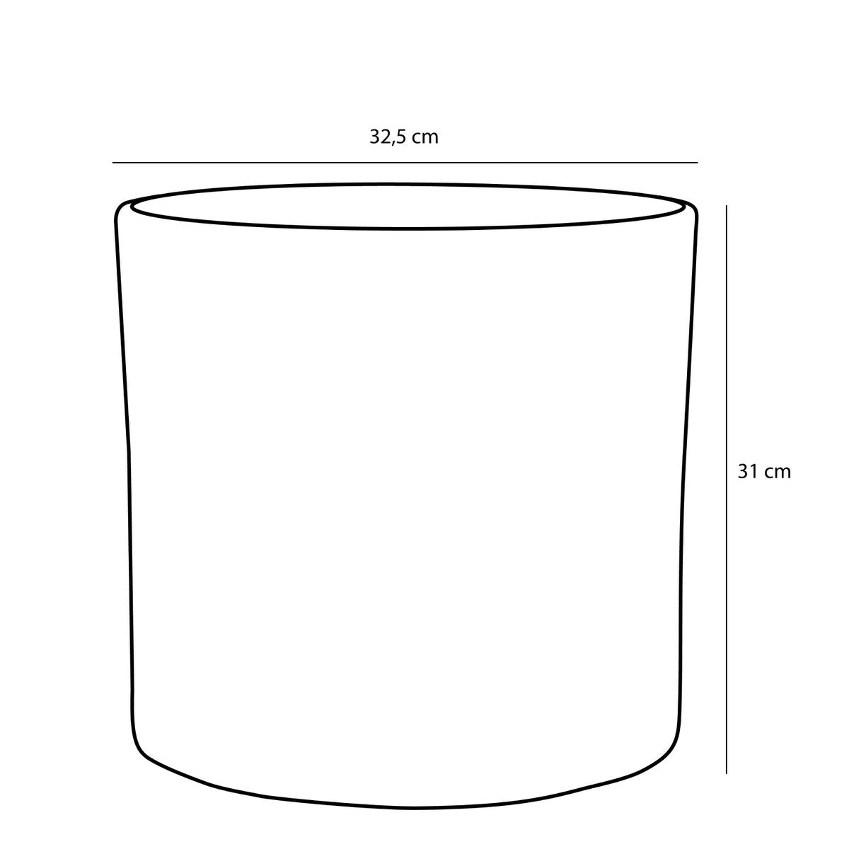 Era Flowerpot - H31 x Ø32.5 cm - Rough - Light grey