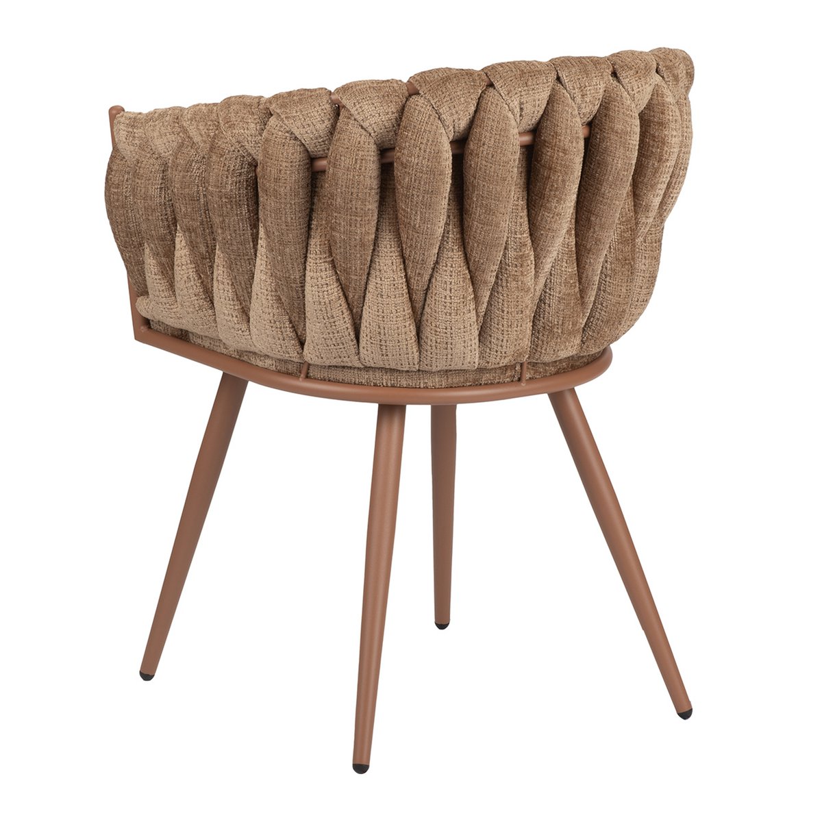 Caramel golf chair - woven pattern - set of 2