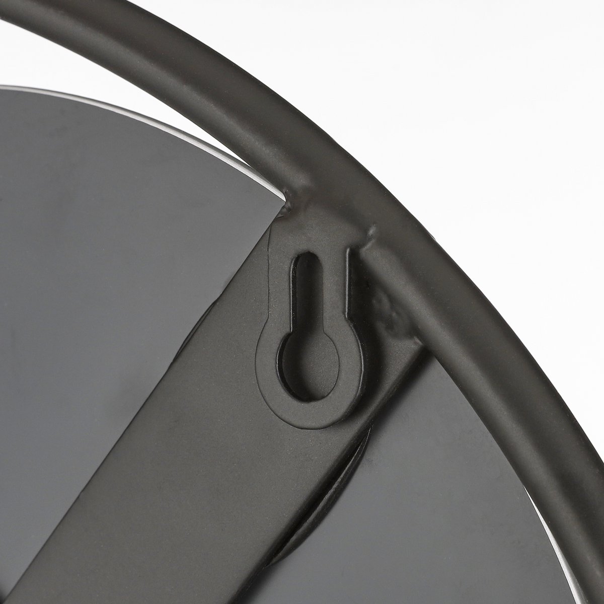 Phoenix Wall Mirror - W11 x Ø39 cm - Metal - Black