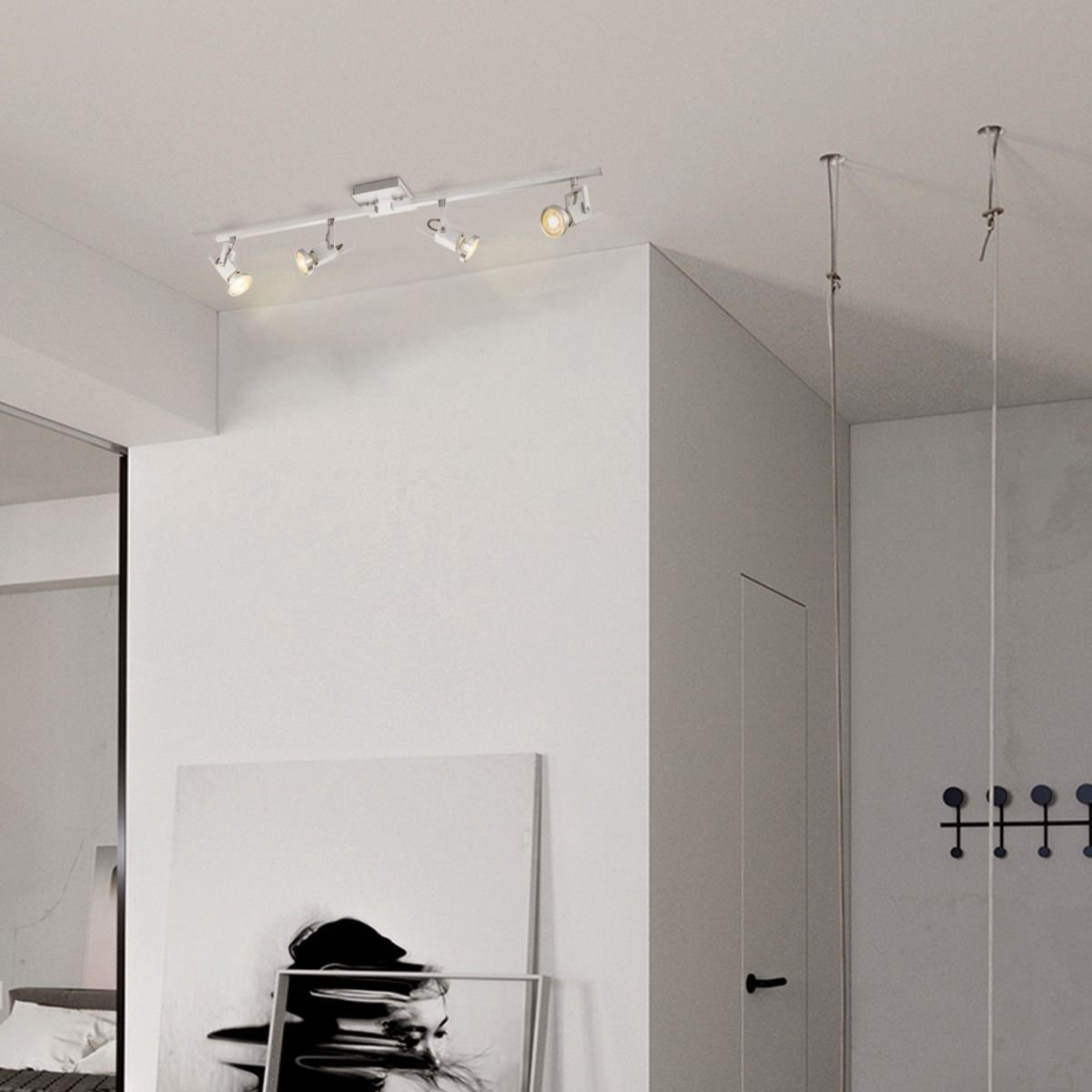 LED Surface-mounted spotlight Cali 4 - incl. dimmable LED lamp - steel