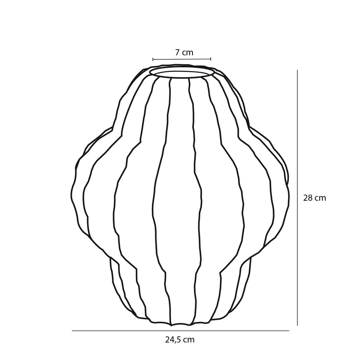 Altea Vase - H28 x Ø25 cm - Ceramic - Bronze