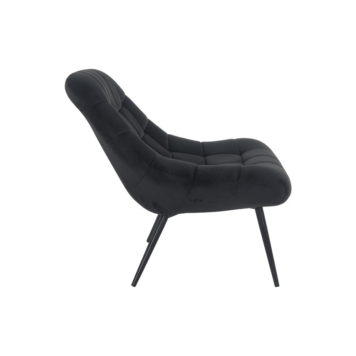 Fauteuil XXL fluweel zwart metaal zwart |woon-meubel.nl