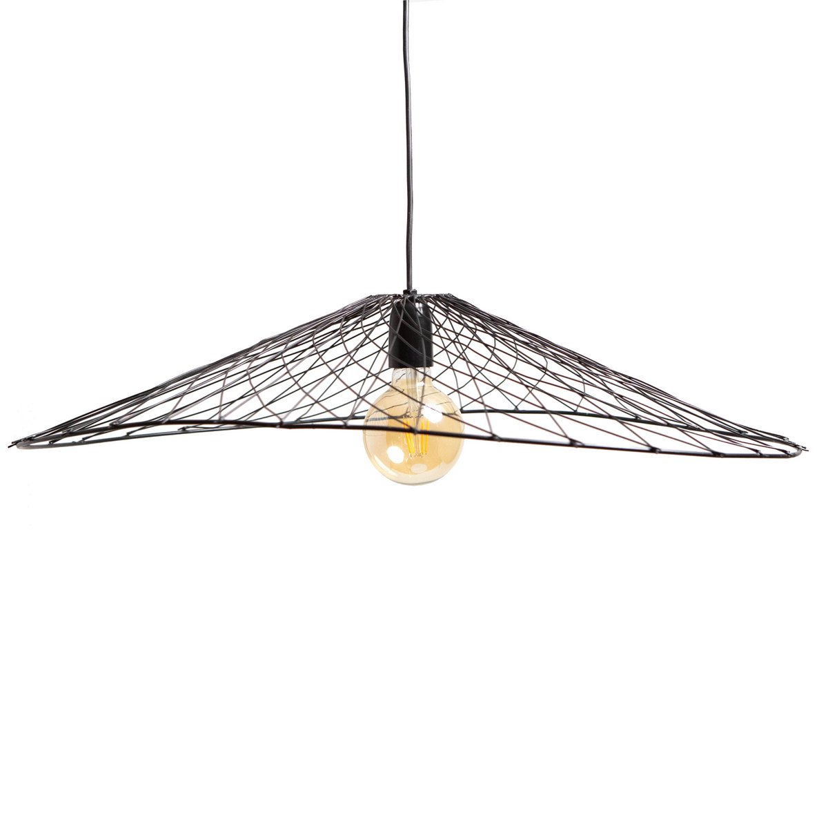 Hanging lamp OLIVER matt black 70x60x15cm