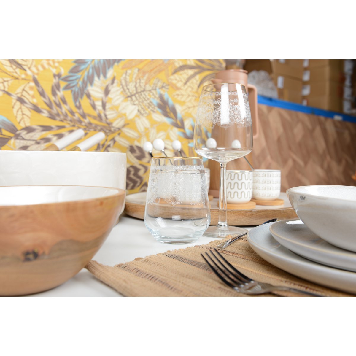 Set van 6 Arabisch Wijnglazen – Transparant met Goudrand |woon-meubel.nl