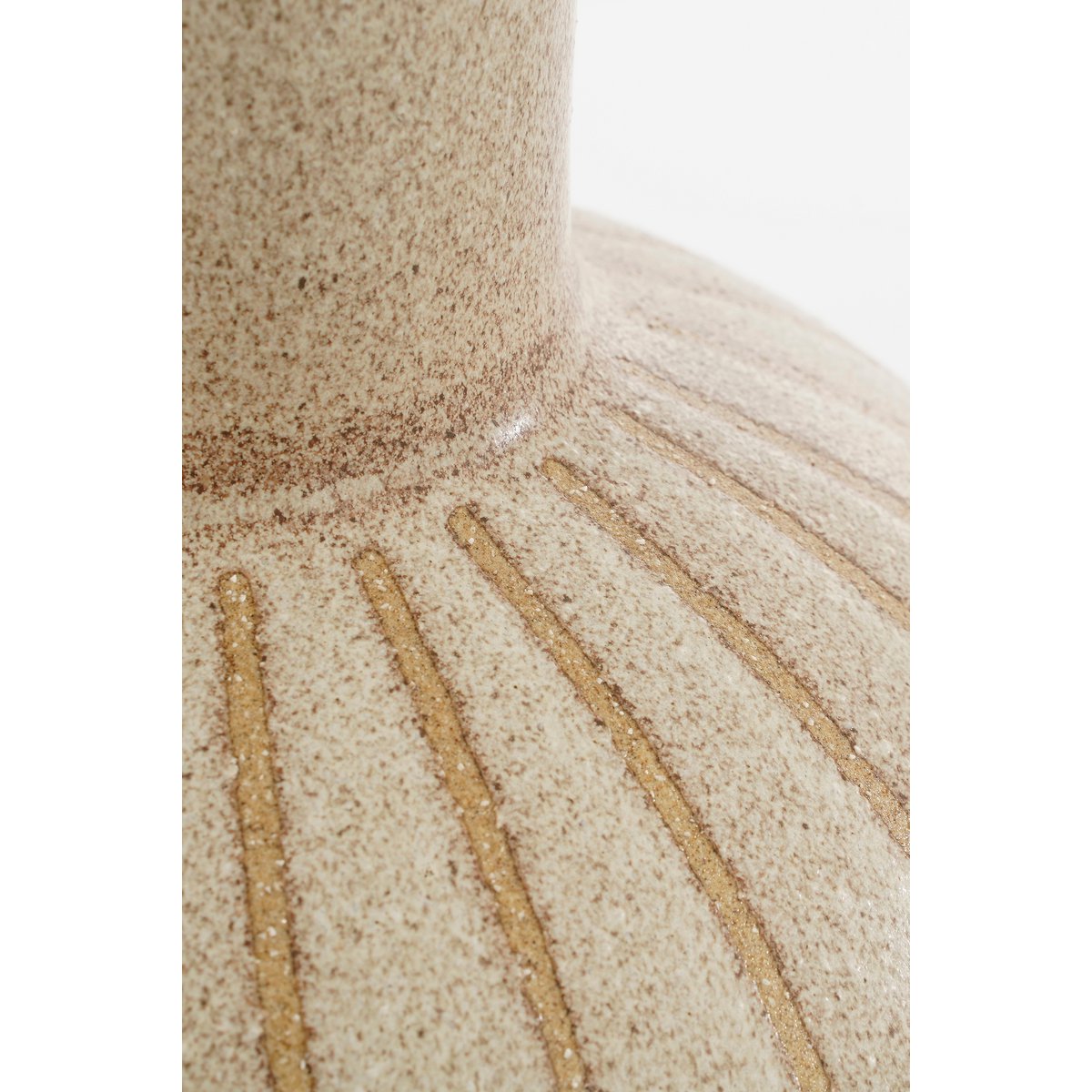 Holm Vaas - H52 x Ø34 cm - Keramiek - Crème|woon-meubel.nl