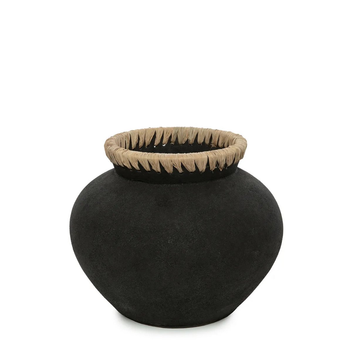 De Styly Vaas - Zwart Naturel - M |woon-meubel.nl