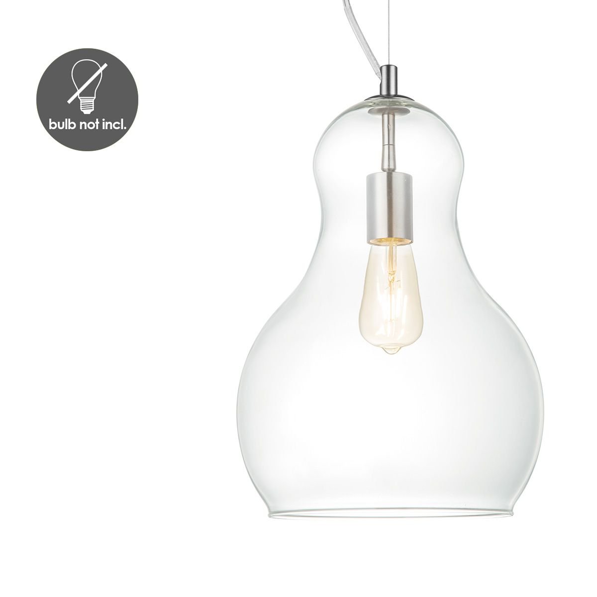 Hanging lamp Bello Big - Clear - 30x30x145cm