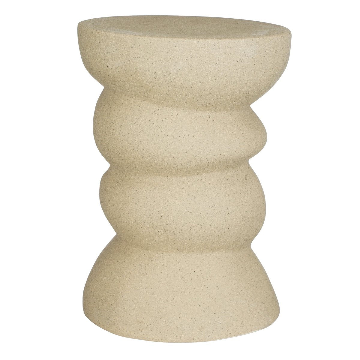Screw Bijzettafel - L29 x B29 x H41 cm - Keramiek - Beige |woon-meubel.nl