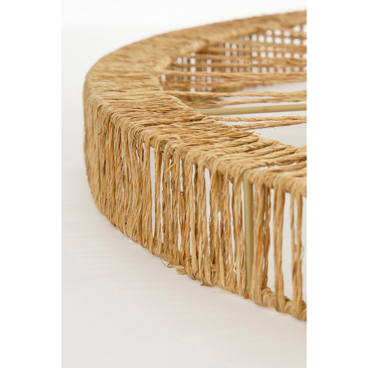 Ludy Wandspiegel - Jute - Lichtbruin H5 x Ø60 cm |woon-meubel.nl