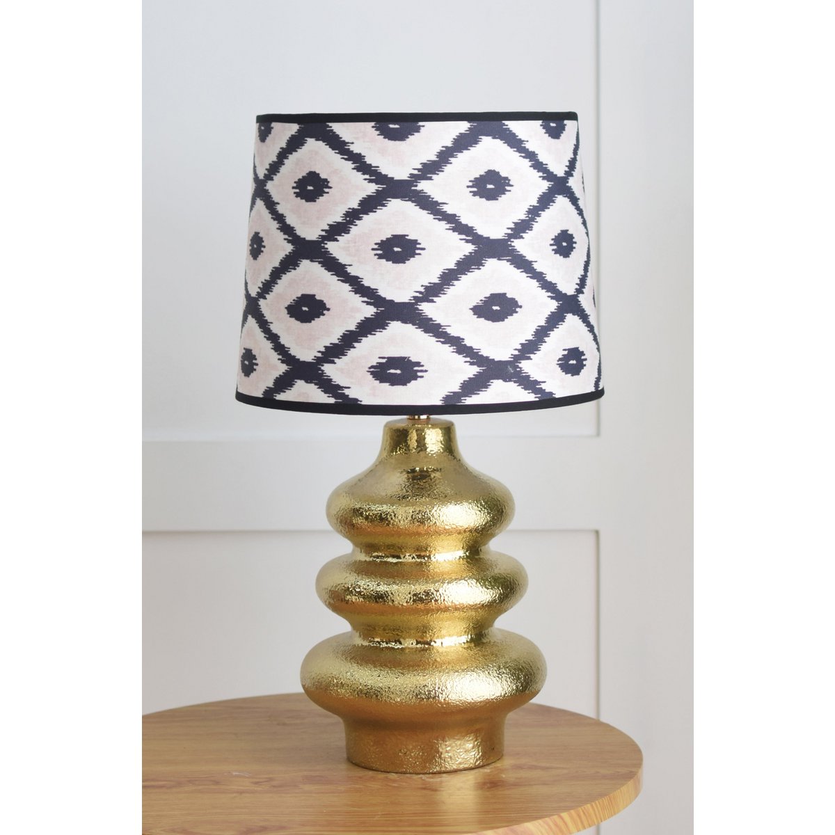 Table lamp - Flow - Ceramic - Gold - E27 - 20x20x27cm