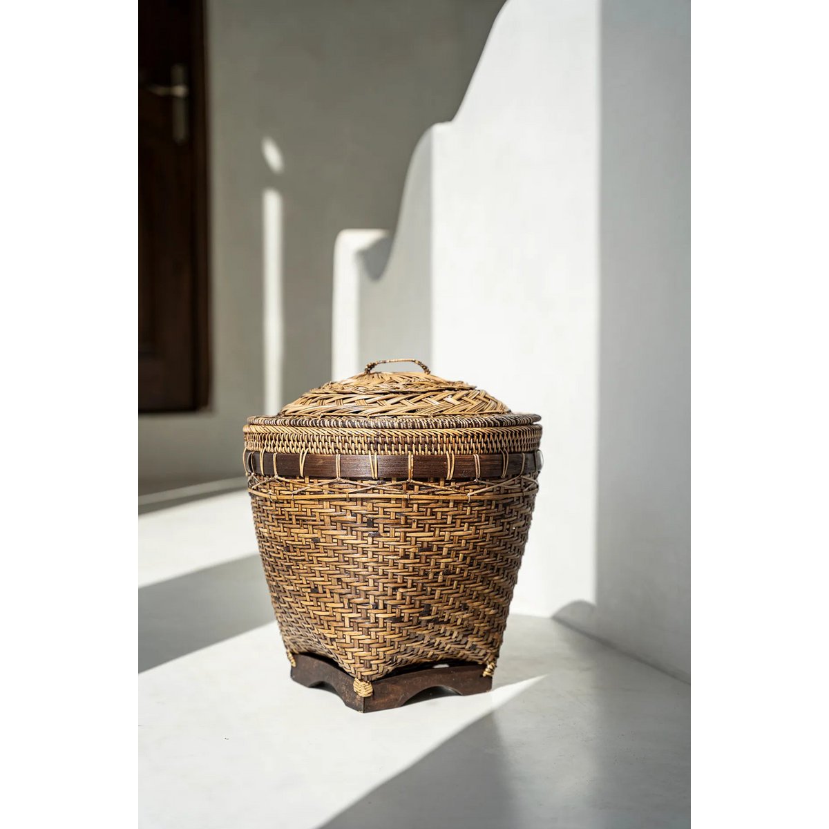 Handgemaakte Rotan Opbergmand - Natuurlijk - woon-meubel.nl