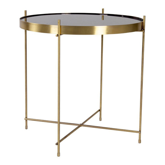 House Nordic Venezia Salontafel – Ø48 x H48 cm – Goud met Glas