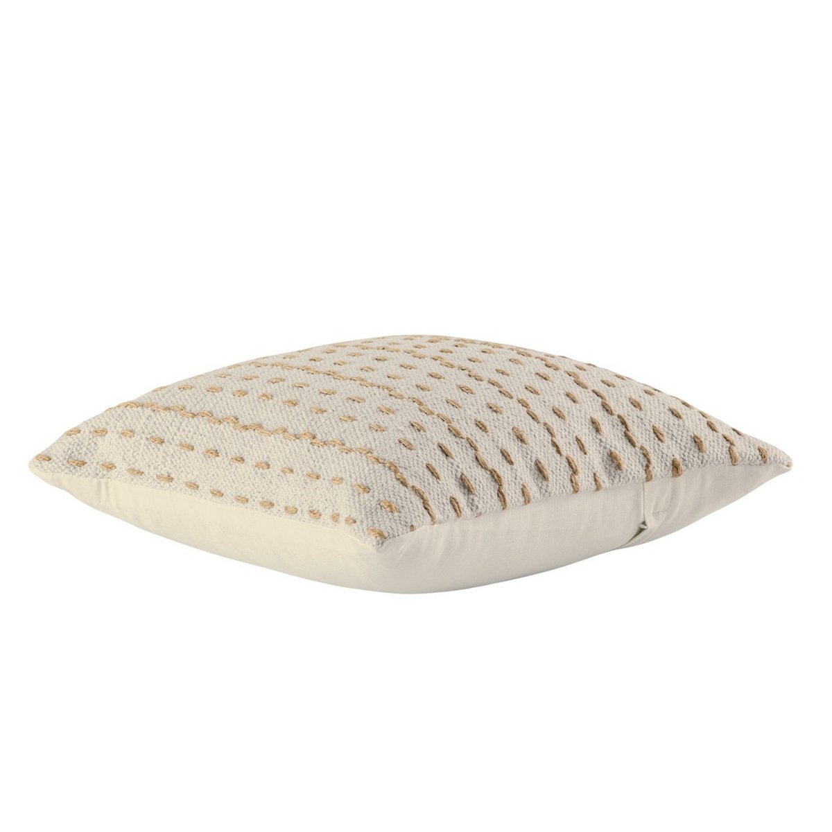 Set van 2 Handgemaakte Sierkussens 40x40 cm – Katoen & Jute – Natuurlijke Look