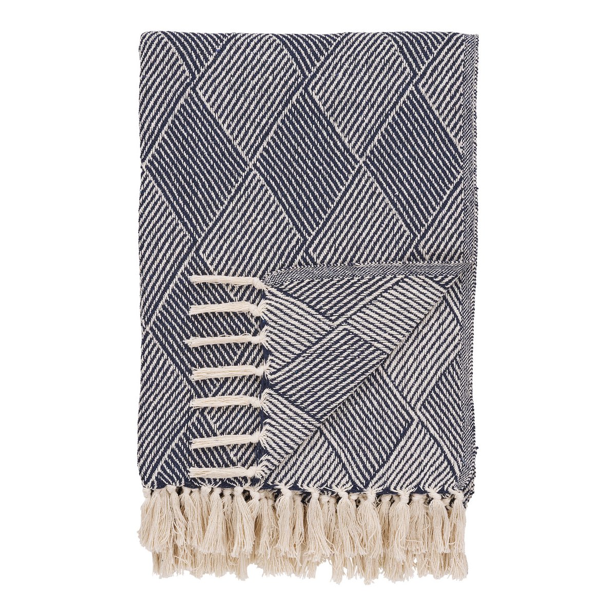 Izmir Plaid - Blauw, Katoen, Polyester