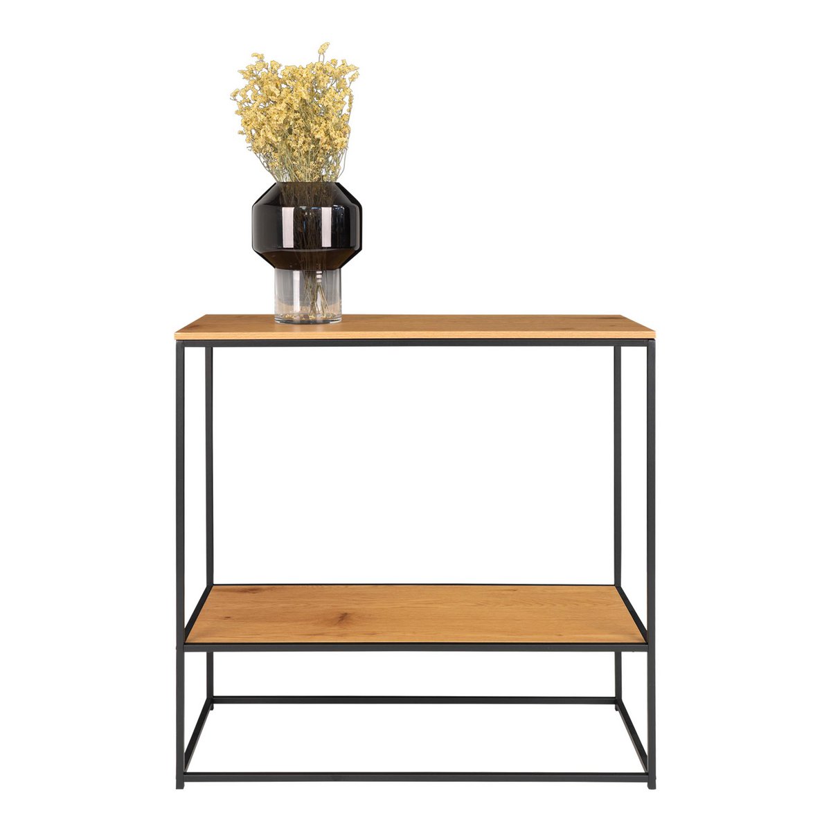 Vita Consoletafel - eikenlook, zwart