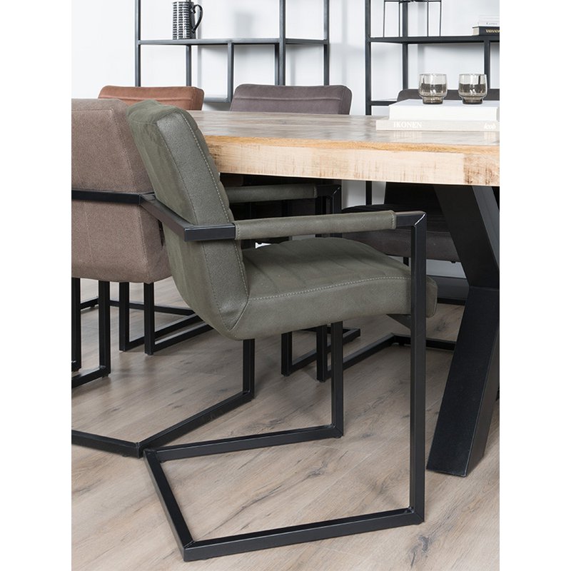 Eetkamerstoel Toronto Army Green |woon-meubel.nl