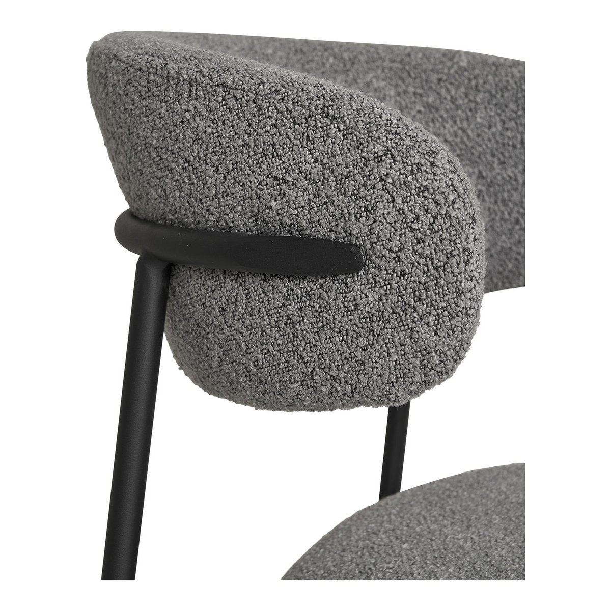 Mira Eetkamerstoel - bouclé grijs - Set van 2 |woon-meubel.nl