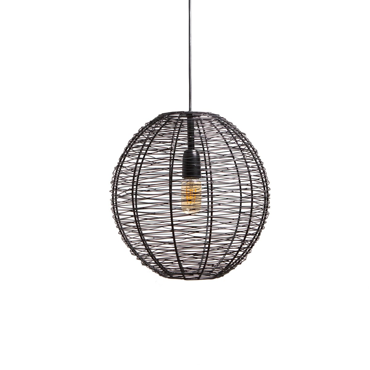 Pendant lamp NATHAN matt black Ø35x35cm