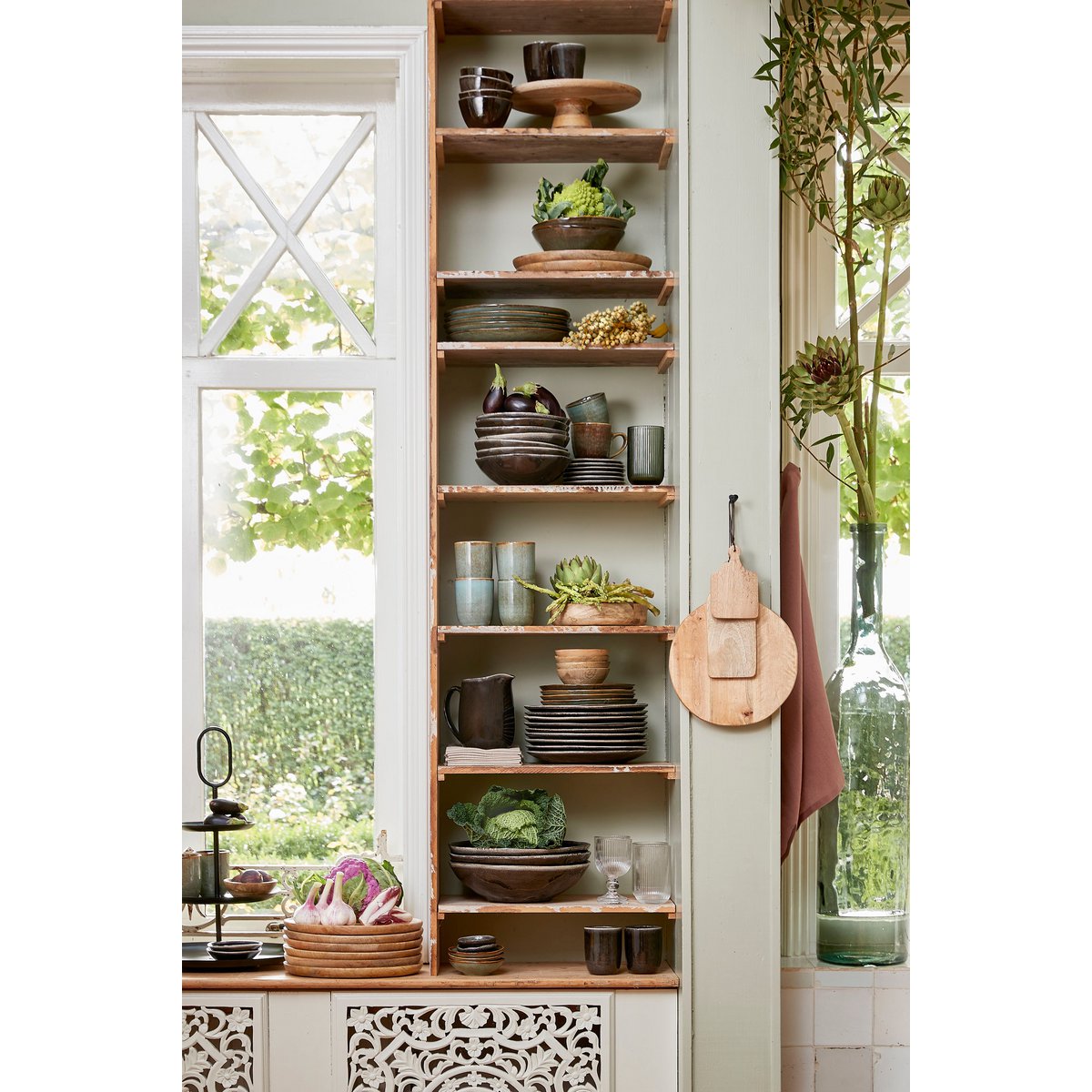 Rama Etagere 3 Layers - H55 x Ø38 cm - Metal - Black