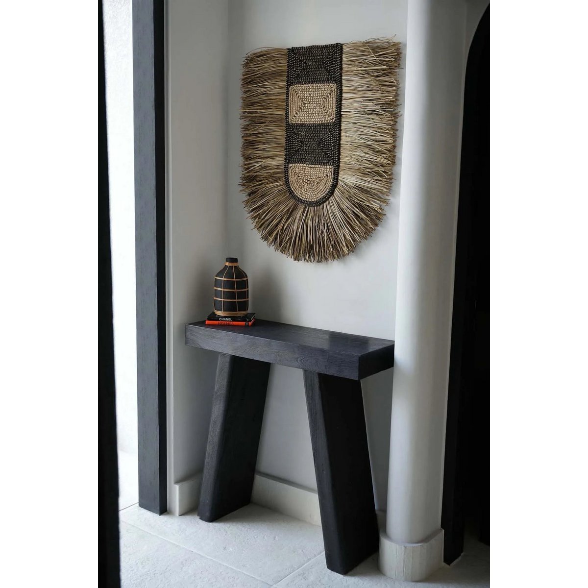 De Whoopy Vaas - Zwart Naturel - M |woon-meubel.nl