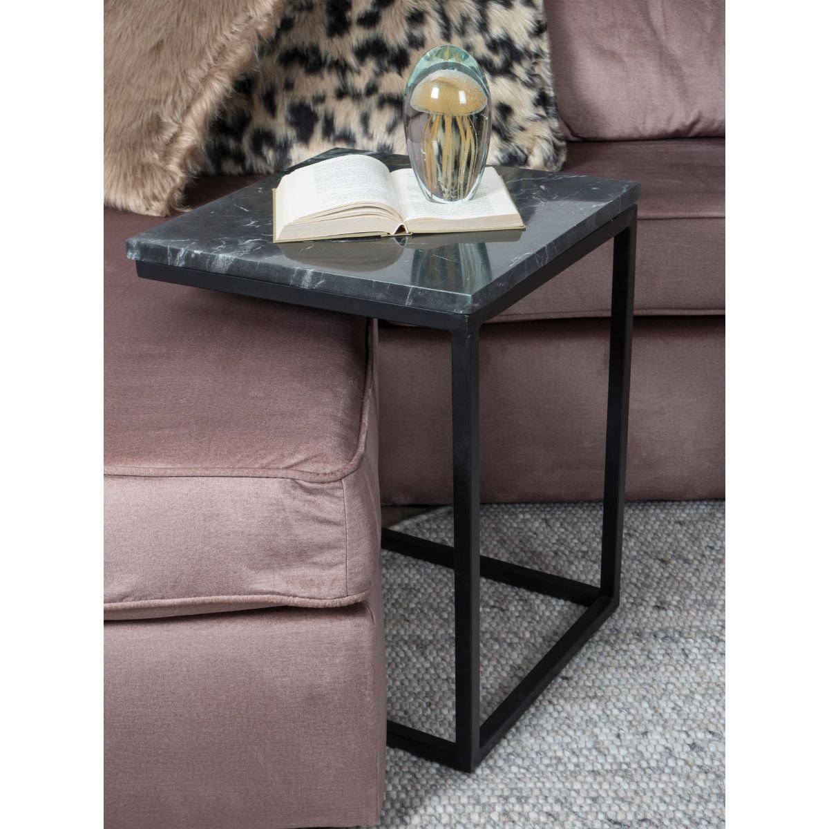 Laptop table Mitch Marble - Black
