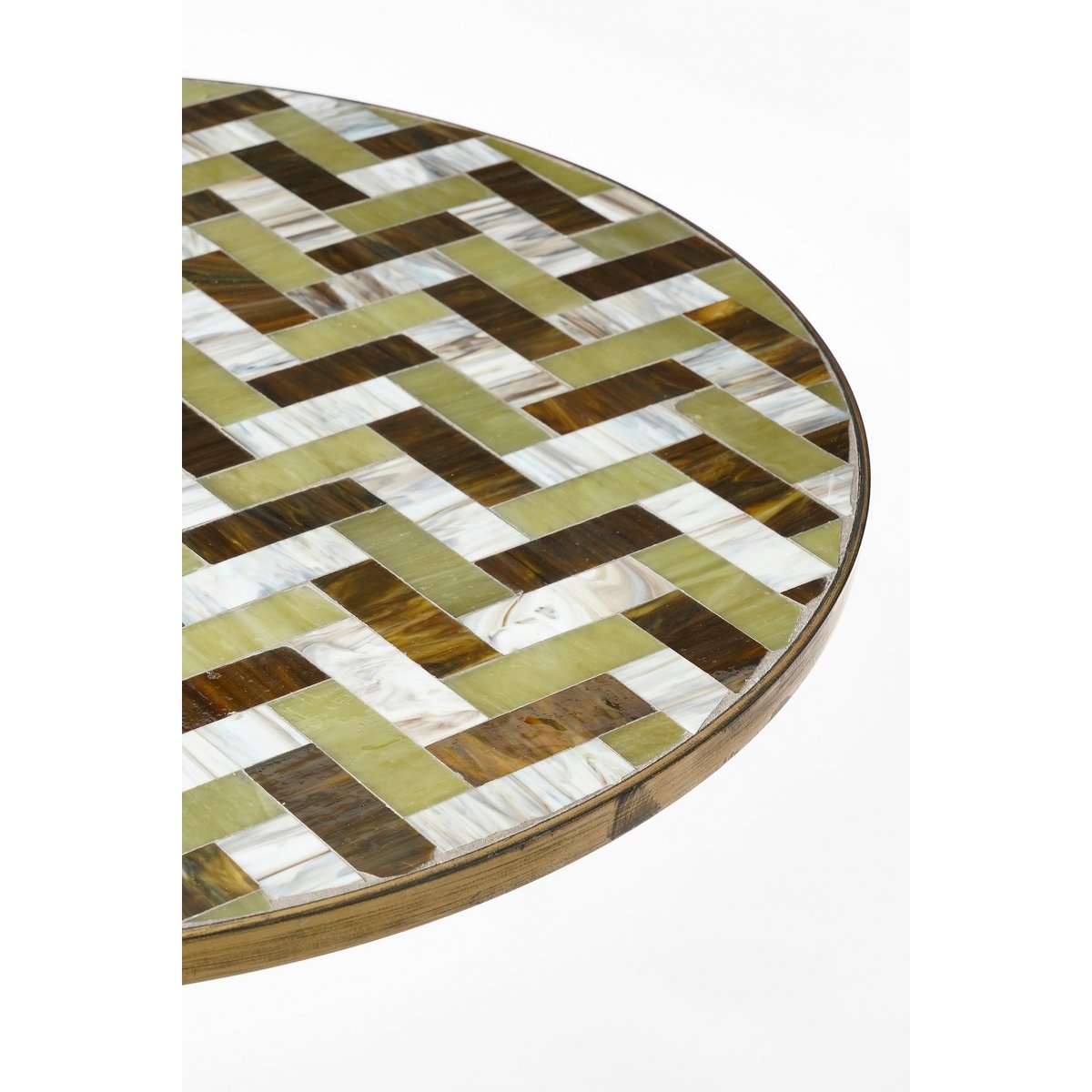 Alanza Bijzettafel Buiten - H38 x Ø58 cm - Metaal - Groen | woon-meubel.nl