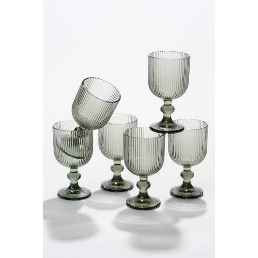 Merlot Wijnglas Grijs 250 ml - Glas  - Set van 6 |woon-meubel.nl