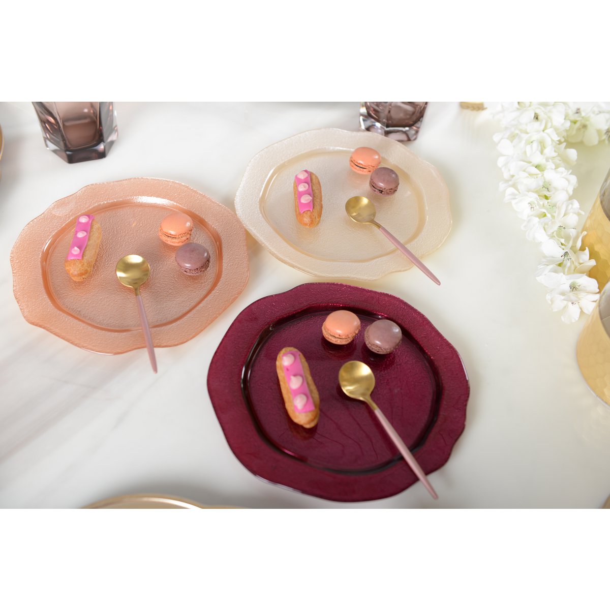 Fuchsia Dessertbord – Bloemvormig – 21,5cm – Boudoir Collectie |woon-meubel.nl