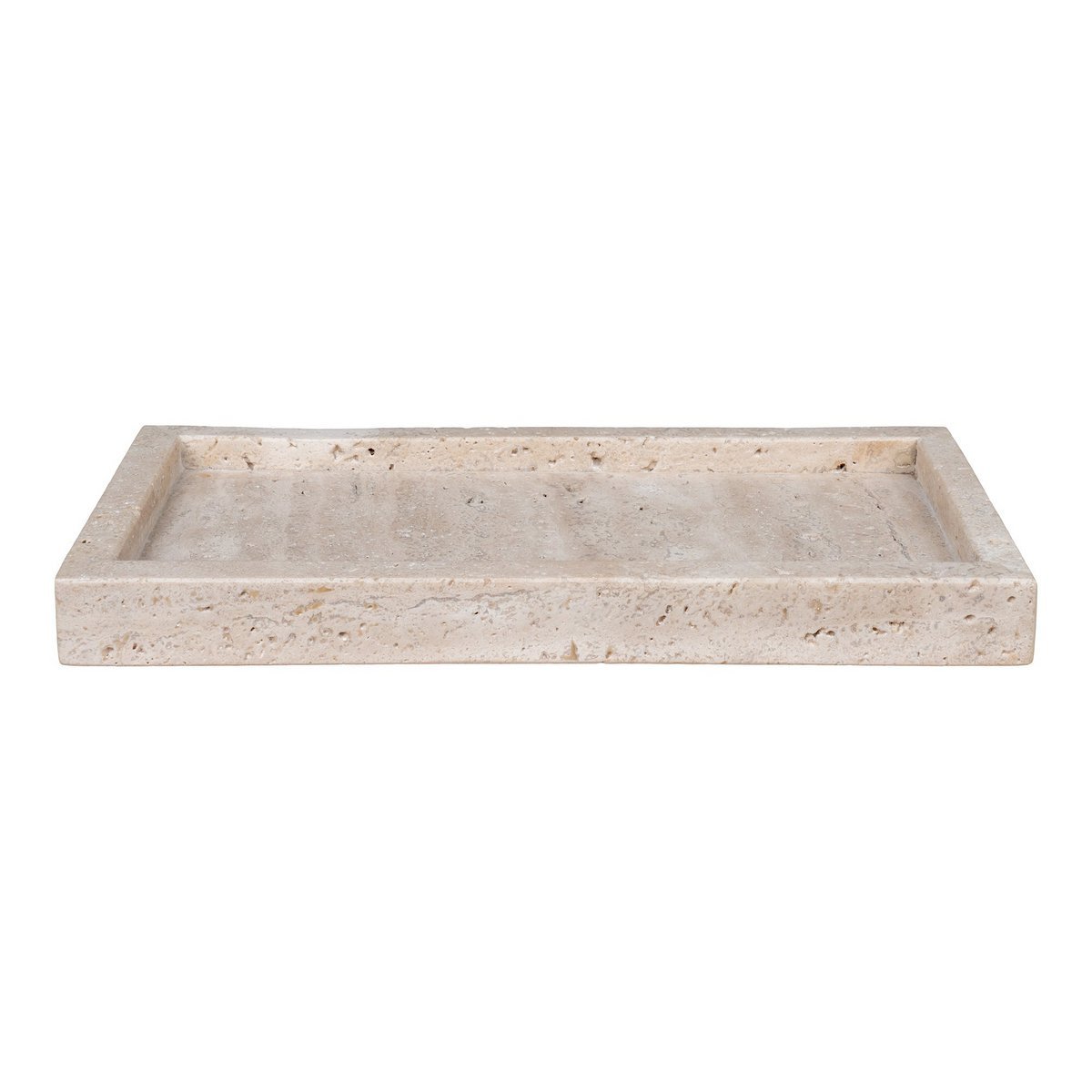 Luxury Travertine Tray – 30.5 x 15 cm | Beige Natural Stone | House Nordic