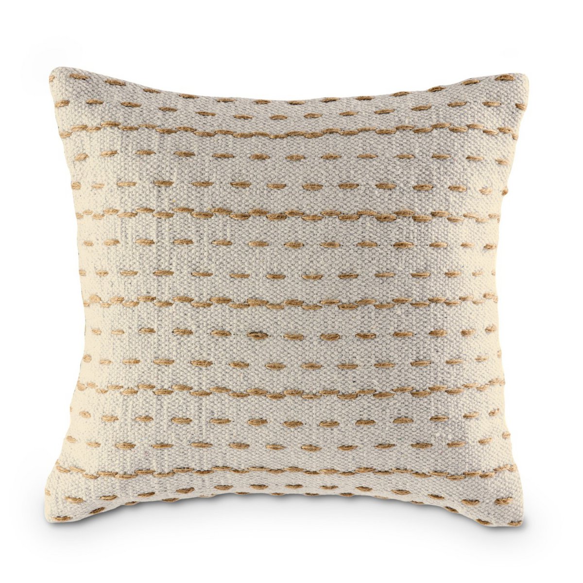 Set van 2 Handgemaakte Sierkussens 40x40 cm – Katoen & Jute – Natuurlijke Look