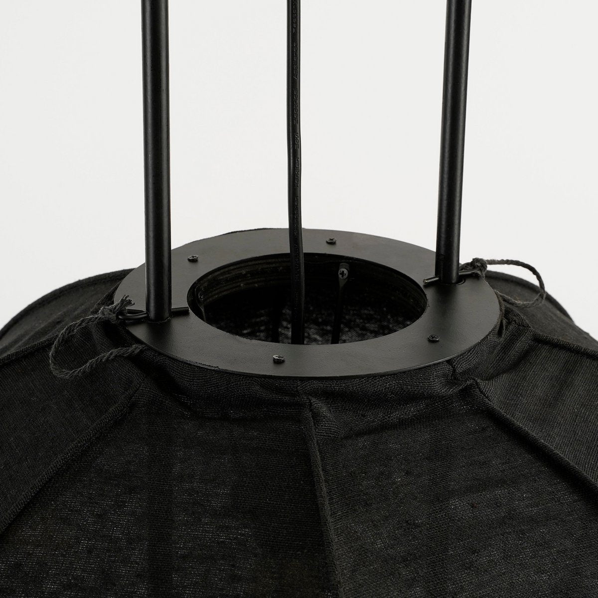 Pego Hanging Lamp - Linen - Black