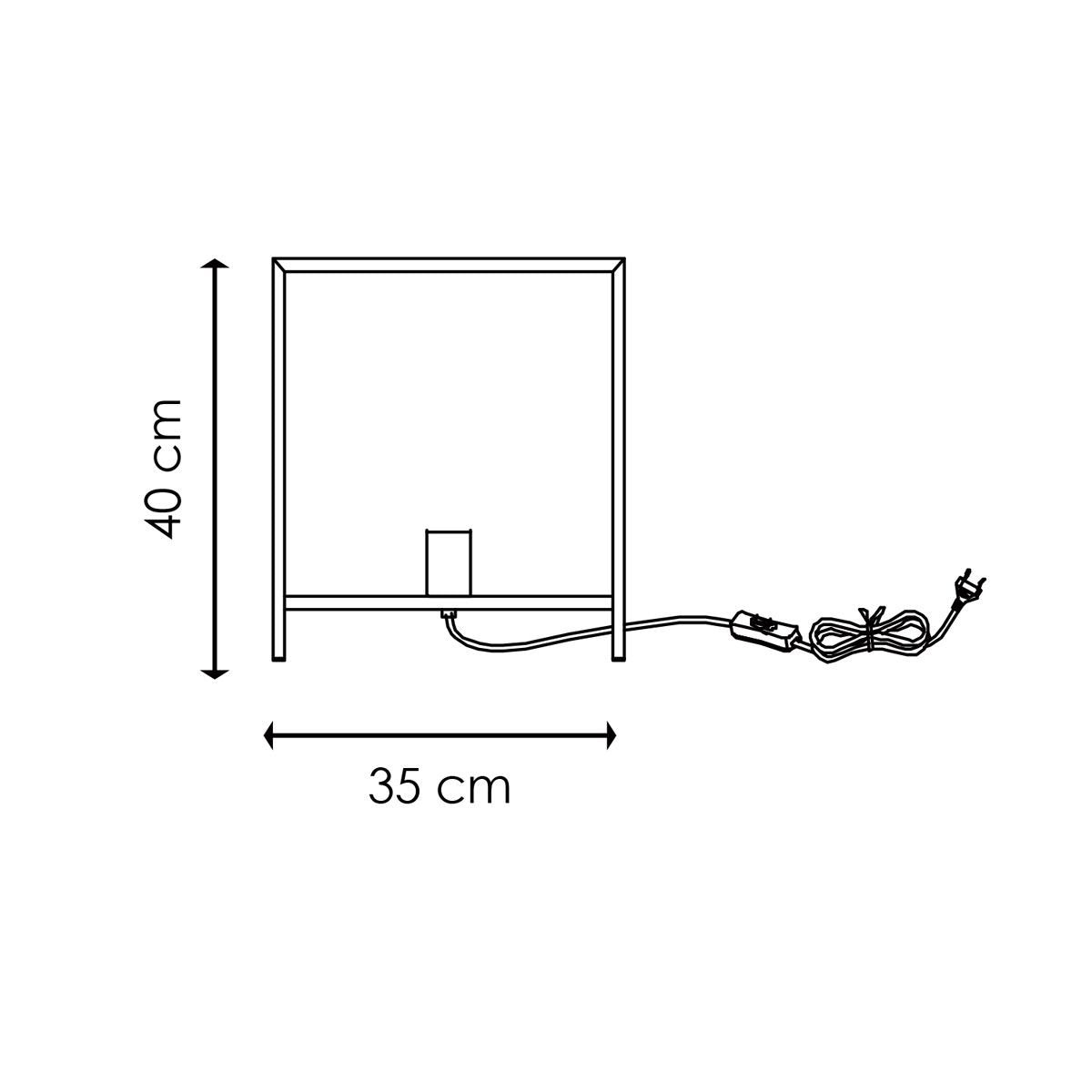 Moderne tafellamp Kaso - Zwart - 35x35x40cm |woon-meubel.nl