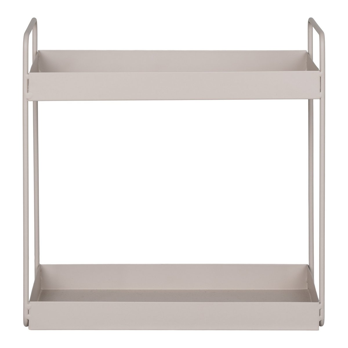 Staande Dubbele Plank in Zandkleurig Staal | 30x15x31 cm | House Nordic | woon-meubel.nl