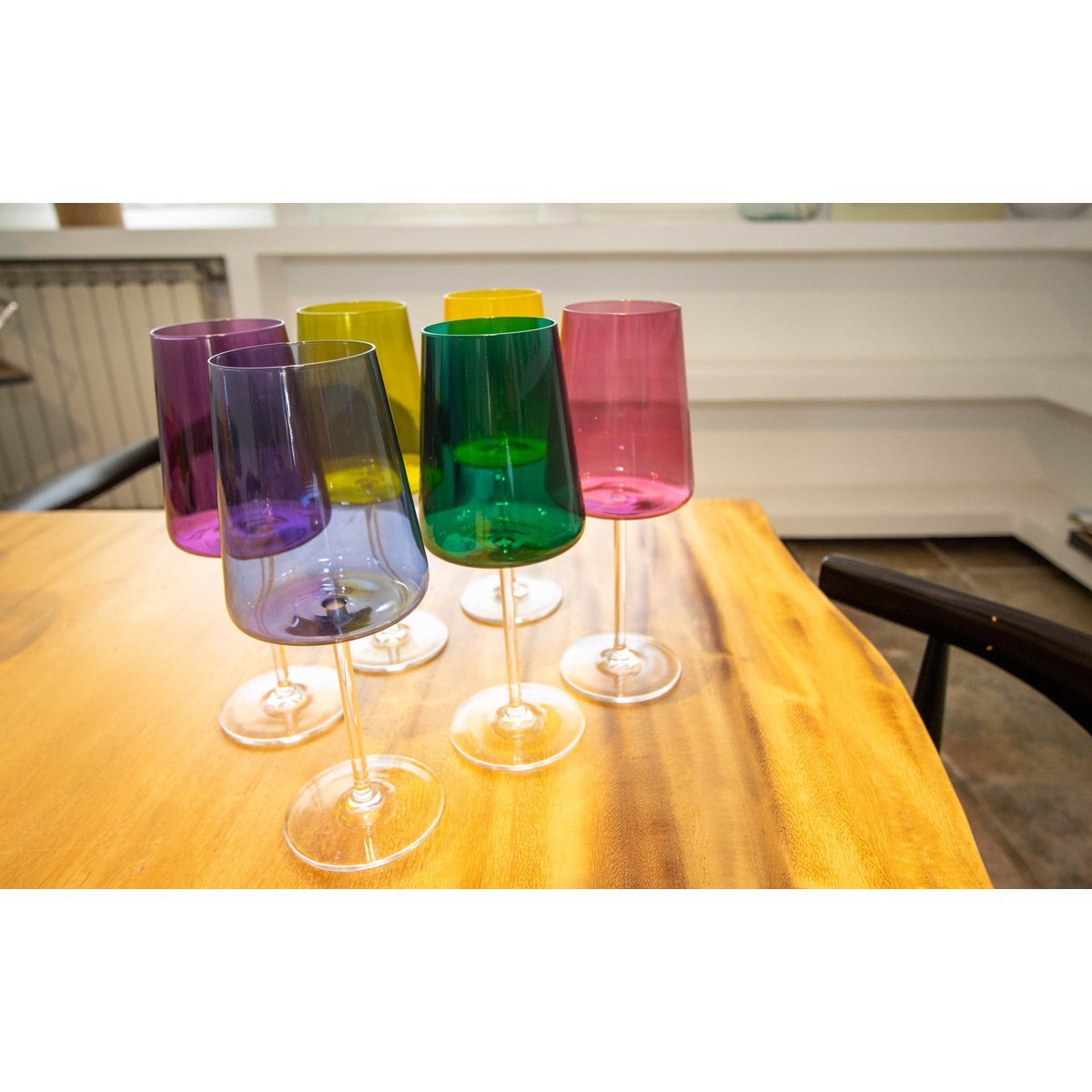 Wijnglazen Set – 6 – 400 ml – Marie Design – Multicolor |woon-meubel.nl