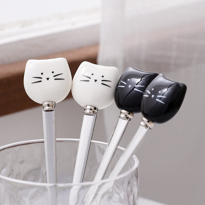 🐾 Aulica Theelepels Set – Katten Design